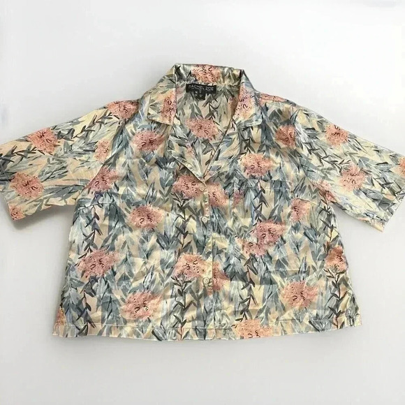 Rachel Zoe Woman’s Lounge Sleepwear Floral Pajama Top Small‎ - Picture 1 of 6